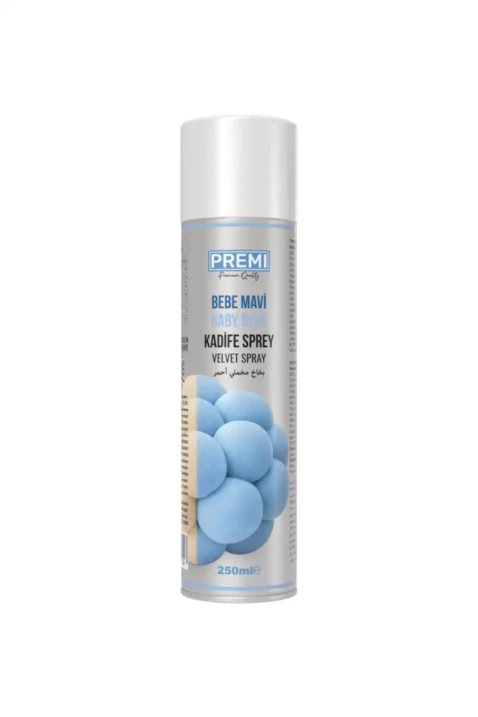 Premi Kadife Sprey Gıda Boyası Bebe Mavi 250 ml