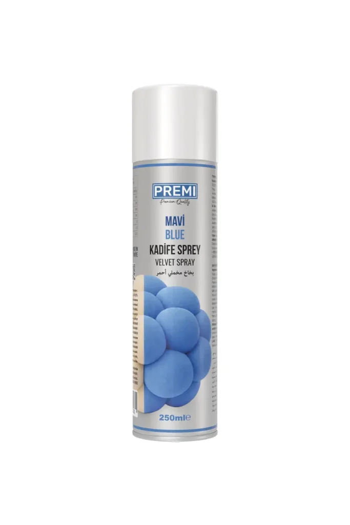 Premi Kadife Sprey Gıda Boyası Mavi 250 ml