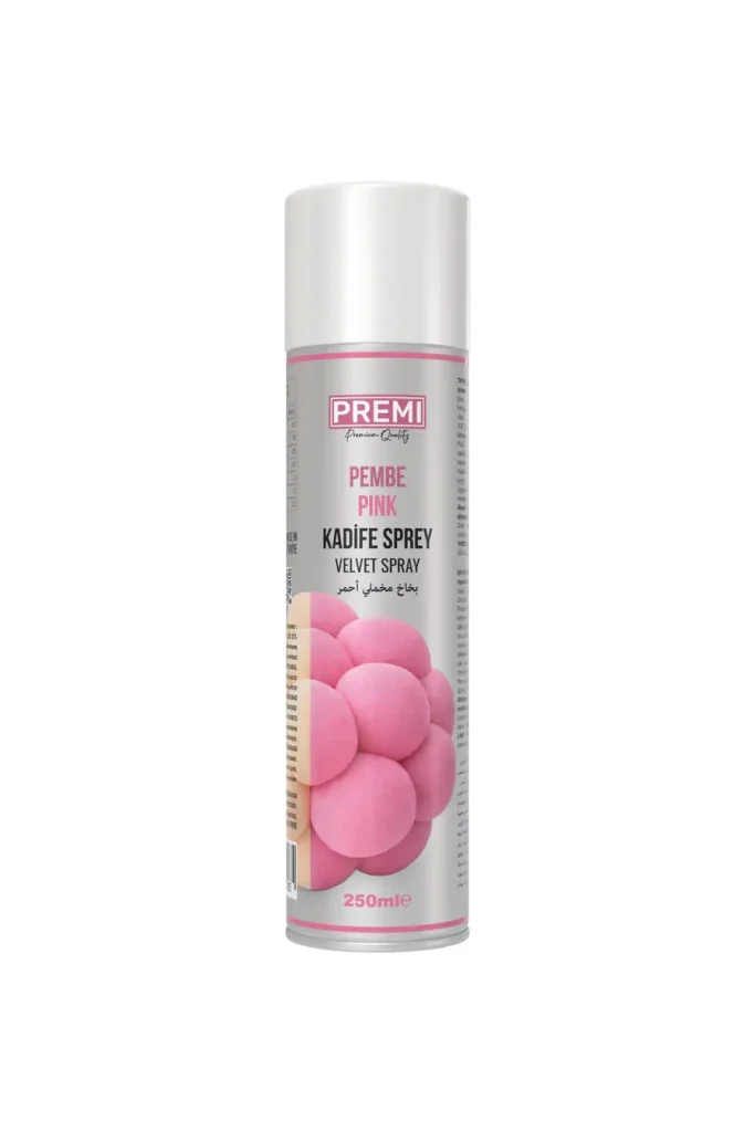 Premi Kadife Sprey Gıda Boyası Pembe 250 ml