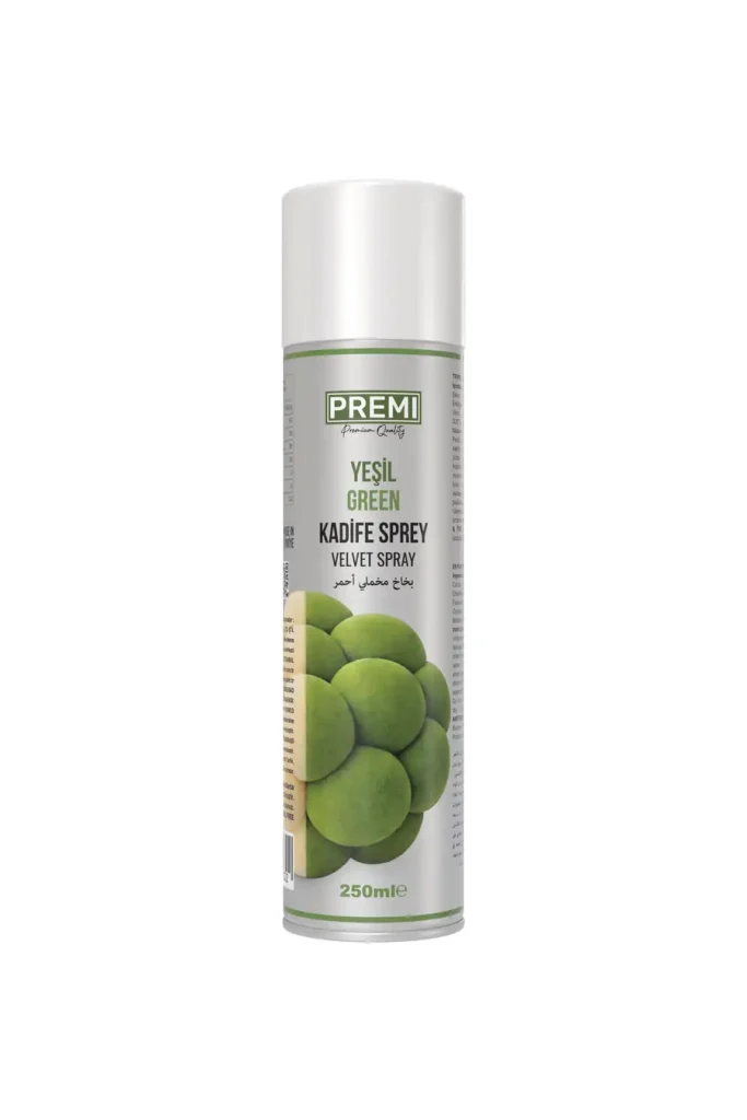 Premi Kadife Sprey Gıda Boyası Yeşil 250 ml
