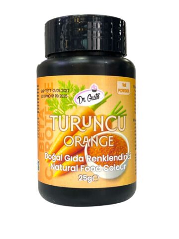 Dr. Gusto Doğal Toz Gıda Boyası Turuncu 25 gr